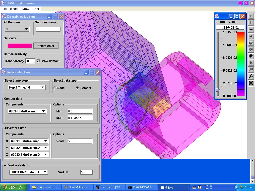 JIEE Benchmark - image obtained using Java3D FEM Drawer